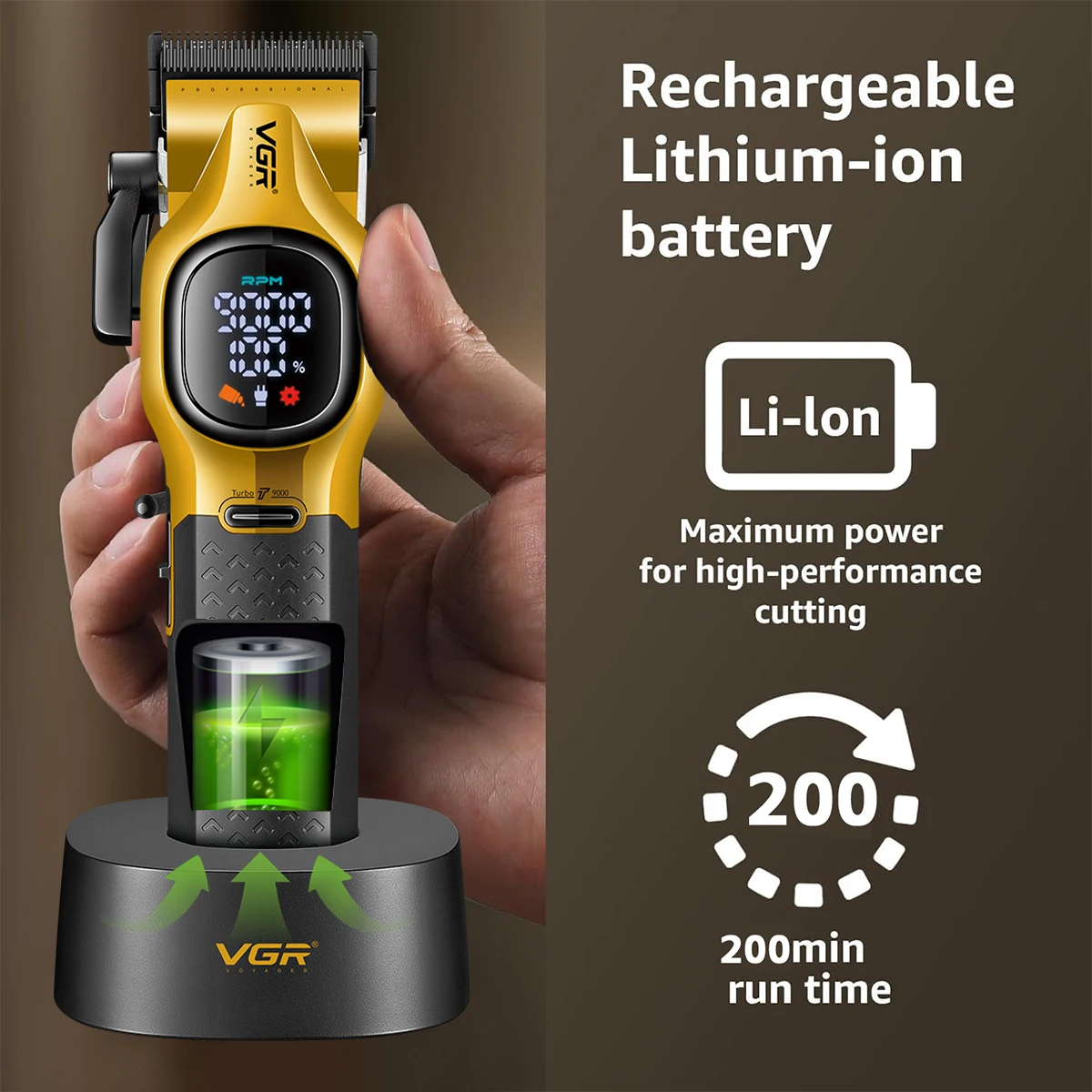 ماكينة قص الشعر VGR عالية الجودة 886 ماكينة تشذيب...