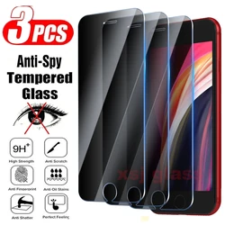 Triple Pack Privacy Tempered Glass Screen Protector - Anti - Spy Shield - Anti Peeping (For iPhone SE 2022)