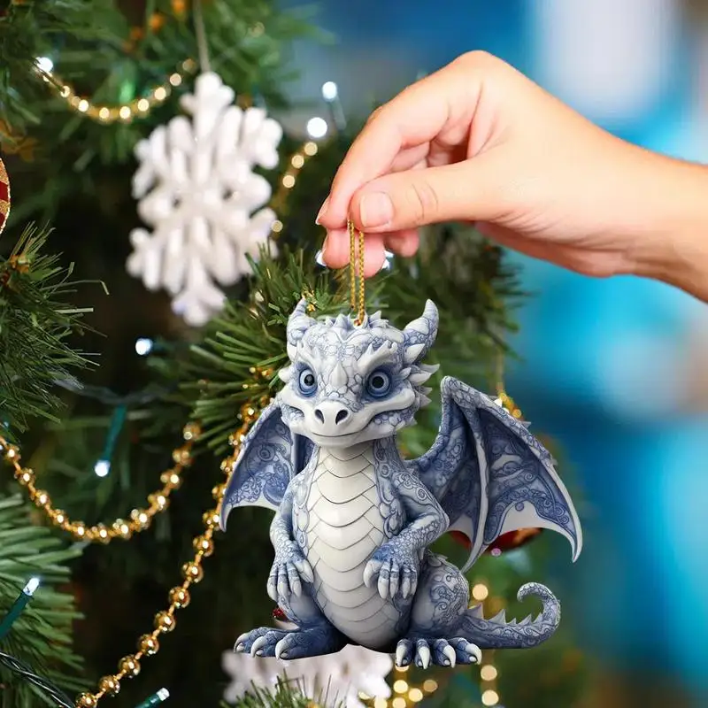

Dinosaur Xmas Tree Decorations Beauty Cartoon Dinosaur Figures Christmas Ornament Tree Hanging Pendant Christmas Tree Decor