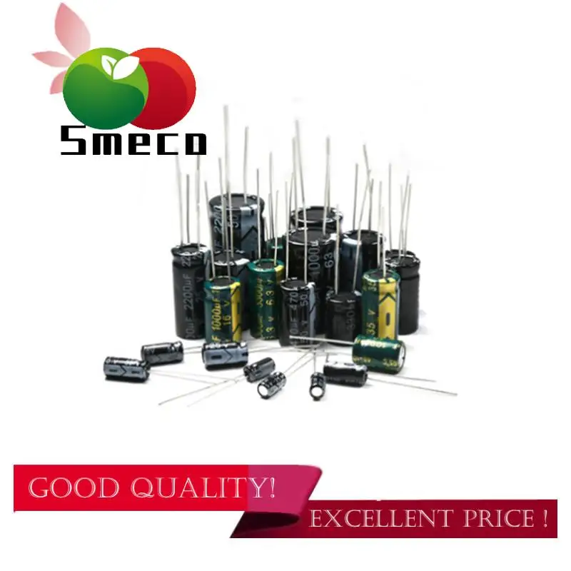 캐패시터 6.3V 10V 16V 25V 35V 63V 100V 250V 400V 100UF 220UF 330UF 470UF 680UF 1000UF 47UF 22UF 2200UF 2.2UF 3300uf 4.7u