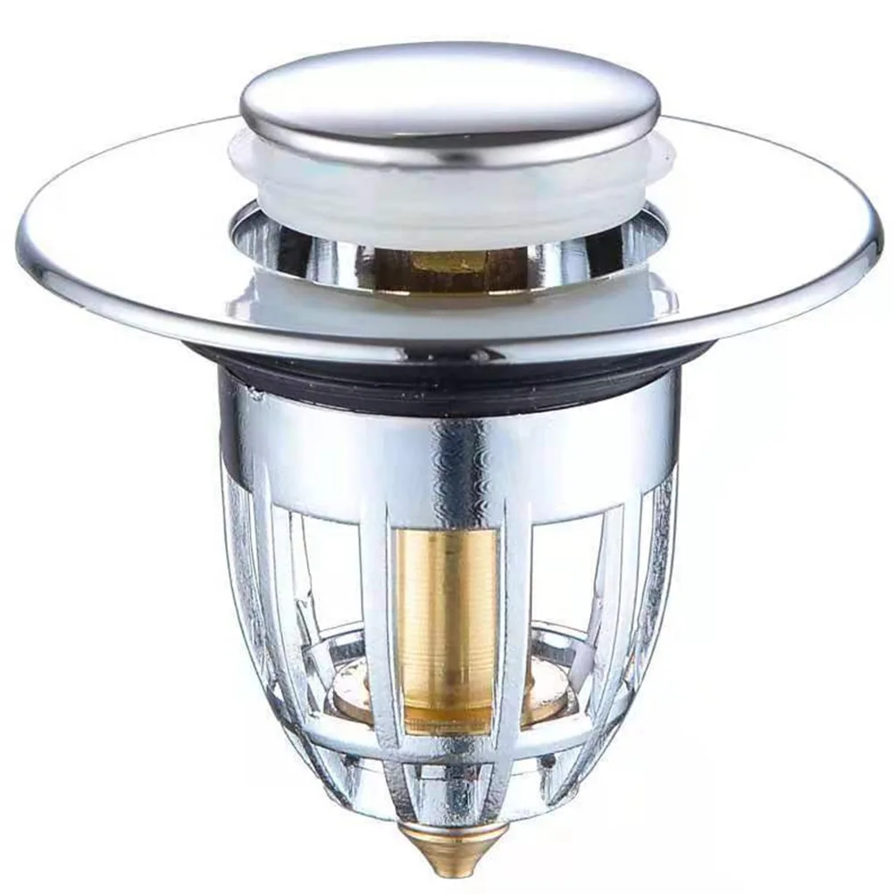 

99% Universal All Brass Pop-Up Bounce Core Basin Drain Filter Hair Catcher Sink Strainer Bathtub Stopper Bath Plug Bathroom Tool