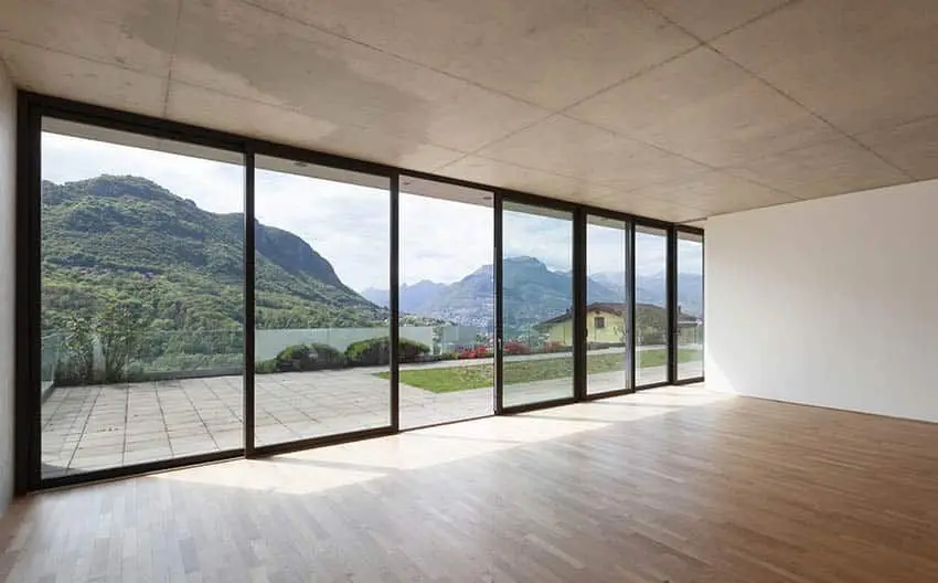 Residential Sliding Door Interior Heat Insulated Thermal Break Aluminum Sliding Glass Door 3 Panels Patio Doors for Home