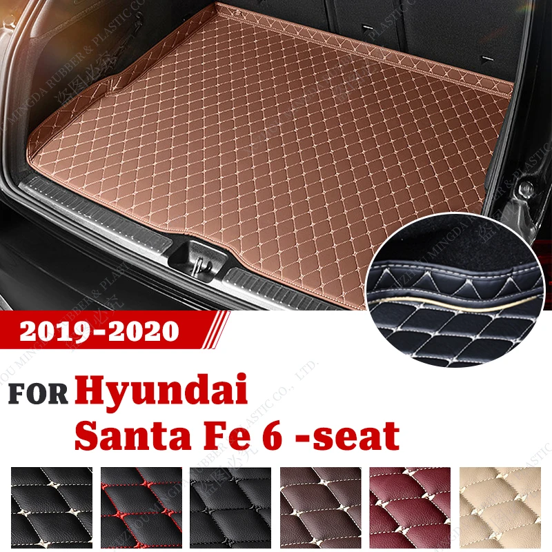 

Car Trunk Mat For Hyundai Santa Fe 6-Seat 2019 2020 Custom Car Accessories Auto Interior Decoration