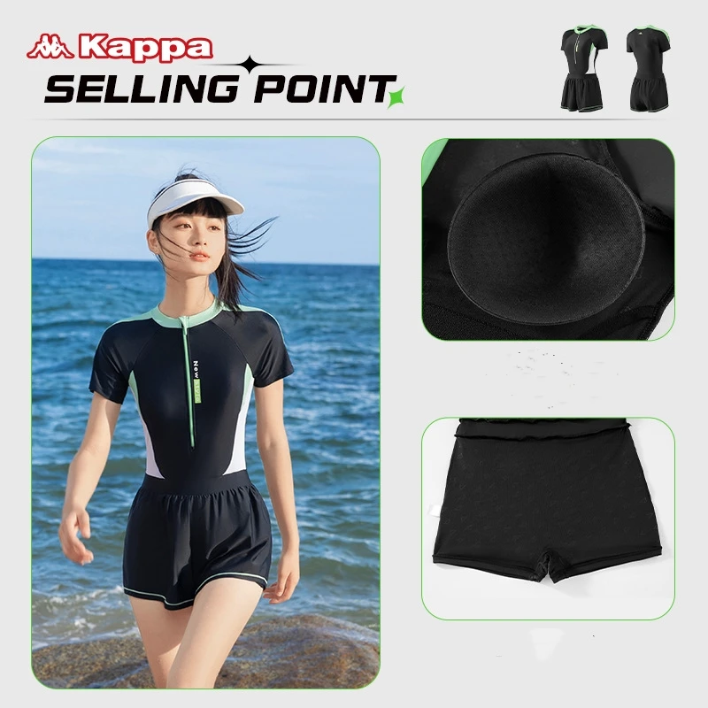 Women One Piece Short Sleeve Professional WaterProof Push Up Surfing SwimWear UV Protection Quick-Dry Beach Bathing SwimSuit