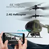 4K HD Camera Simulation Remote Control Helicopter Kids Toy 2.4G LED Lighting One Key Take Off APP Control WIFI FPV RC Helicopter 1