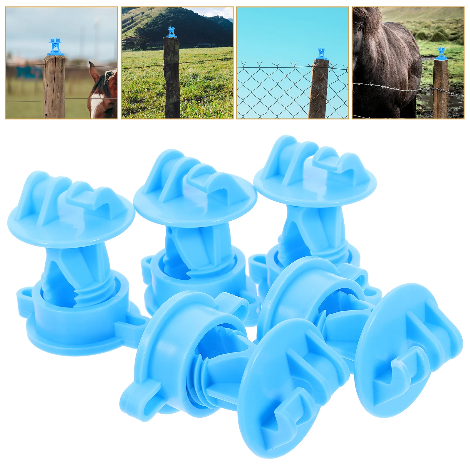 Fence Insulator Livestock Wire Insulators Portable Electric Kit Post DIY High Pressure Part 50 Pcs