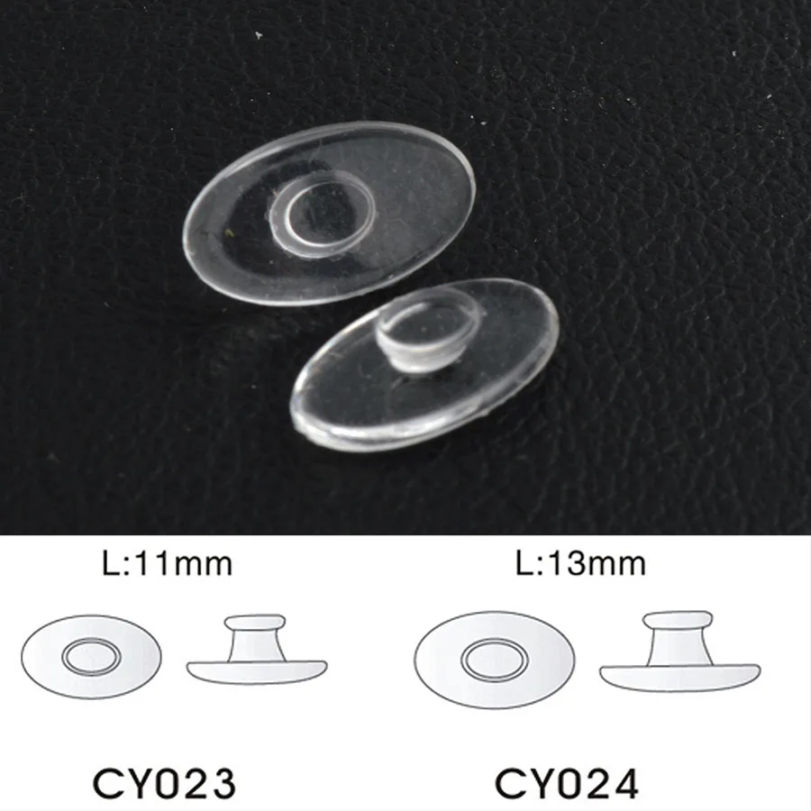 2000pcs Wholesale Eyeglasses Glasses Silicone nose pads various types & sizes eyewear nose pad part oval round 5