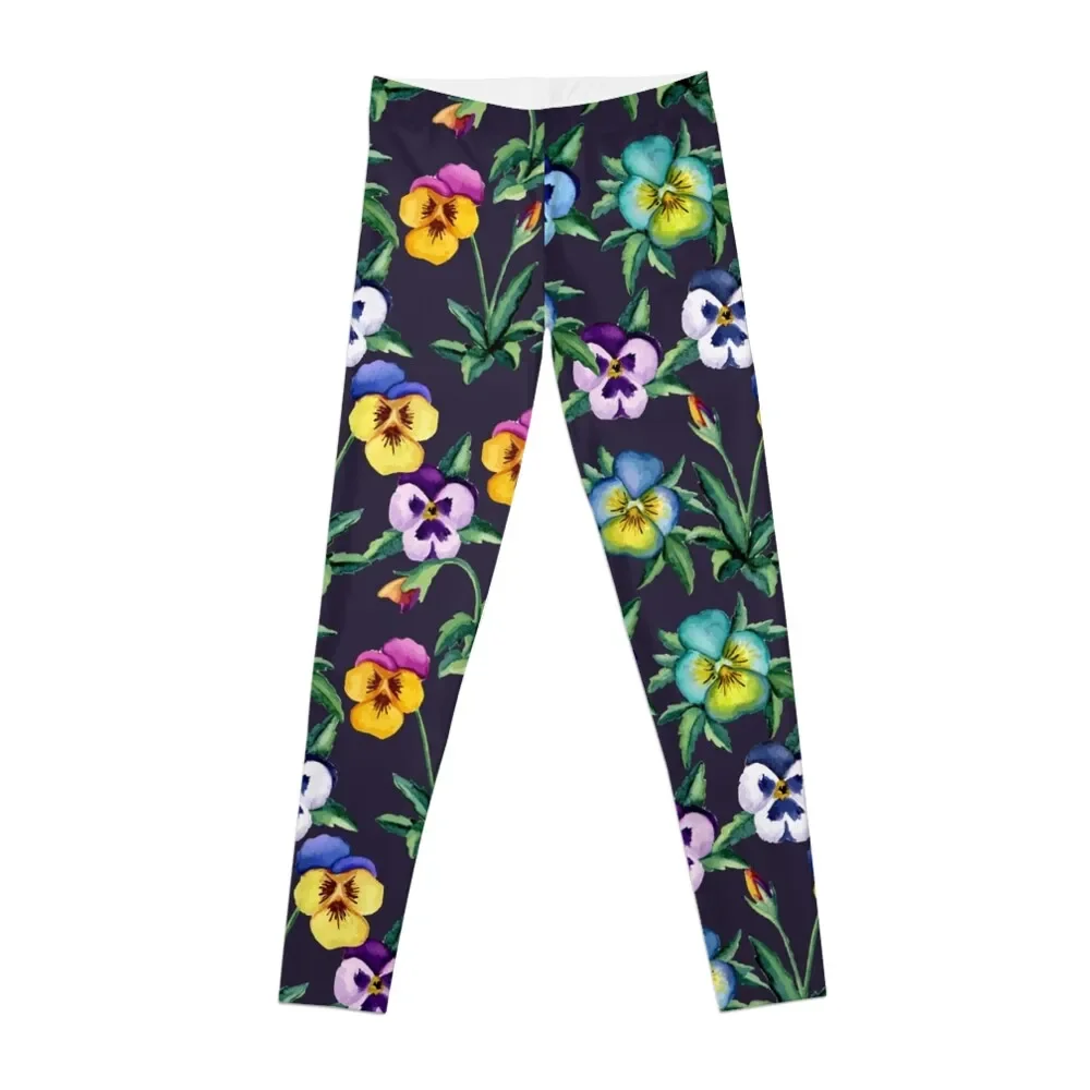 

Леггинсы Pansy с фиолетовым узором, одежда для активного отдыха, леггинсы для фитнеса и бега, женские леггинсы
