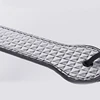 31.5cm Silvery PU Leather Paddle Riding Crops Flogger Horsewhips Grid Pattern Spikes Leather Spanking Paddle 6