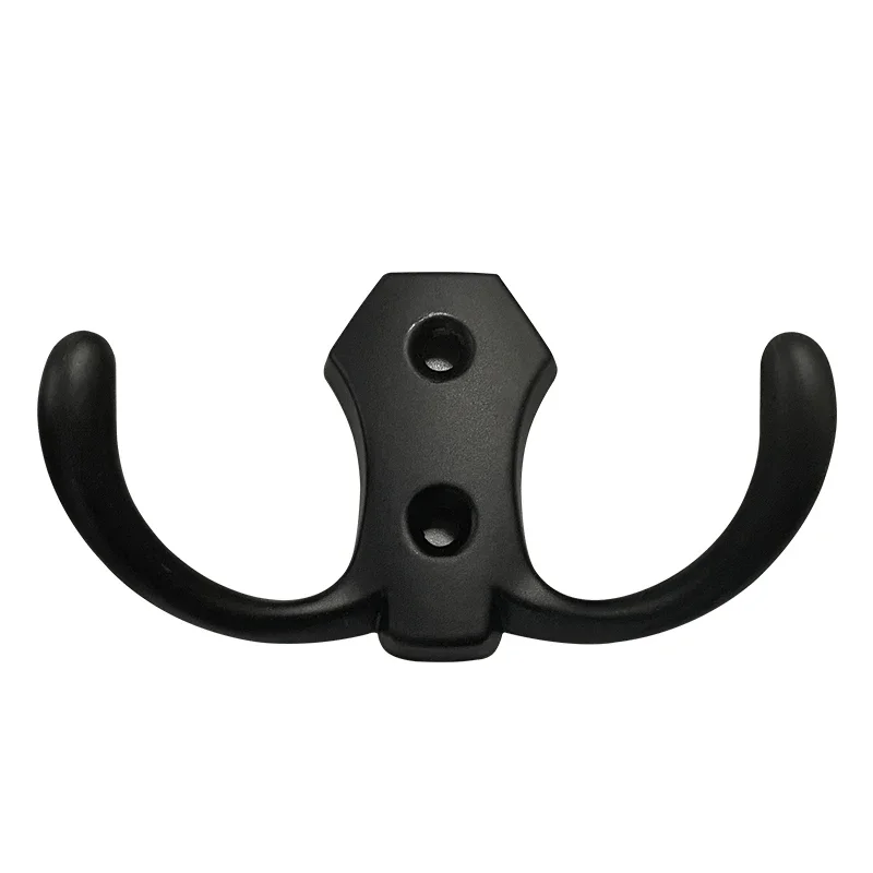 New Zinc Alloy Double Hook Hat-and-Coat Hook Hanger behind the Door Key Bathroom Towel