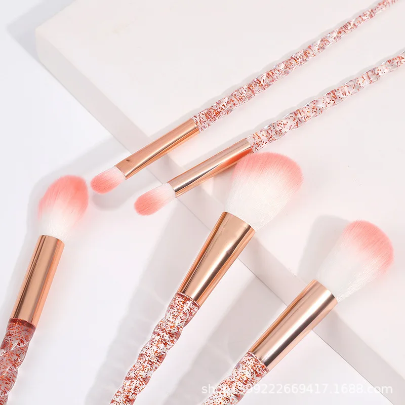 Unicorn Makeup Brushes 10Pcs/Set Diamond Crystal Handle Blending Foundation Powder Eyeshadow Eyebrow Brush Beauty Make Up Tools