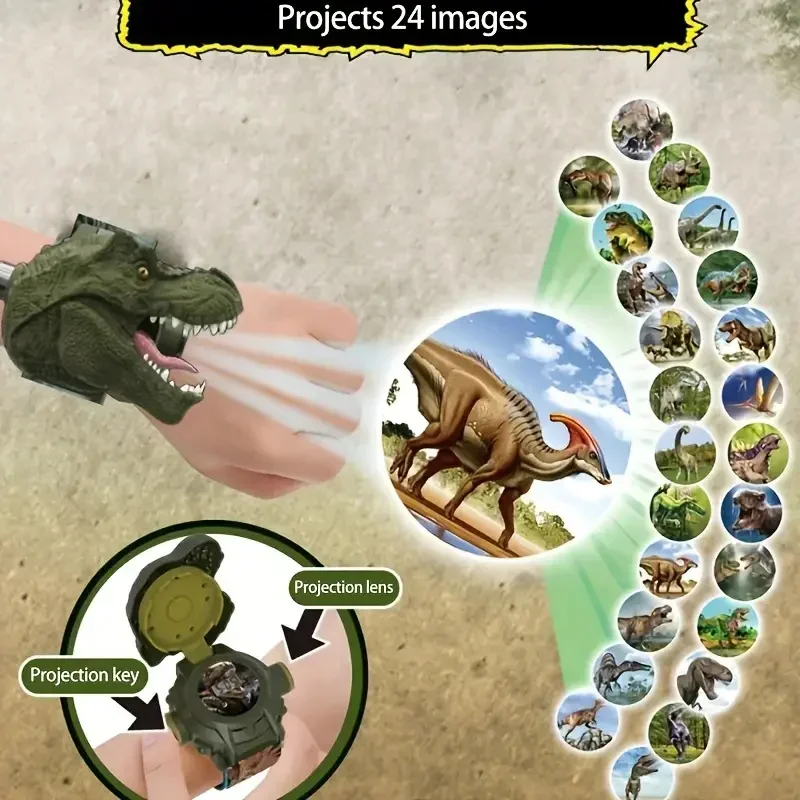3D Dinosaur Projection Electronic Watch for Kids 3