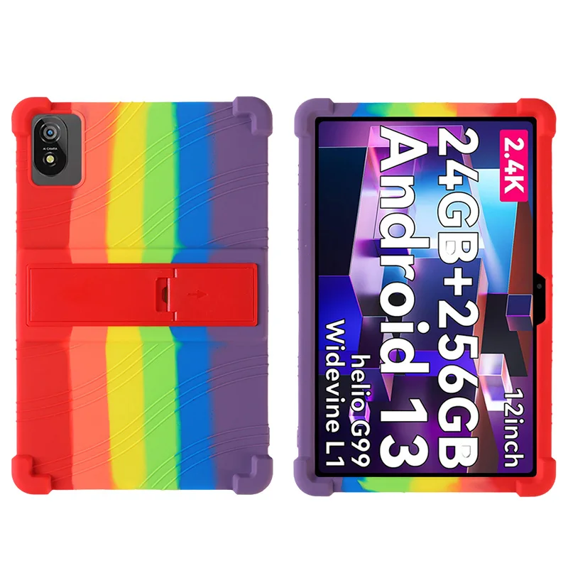 Custodia Morbida In Silicone Per Blackview Tab 18 12 Pollici | Antiurto Per Bambini | Colore Nero - 3