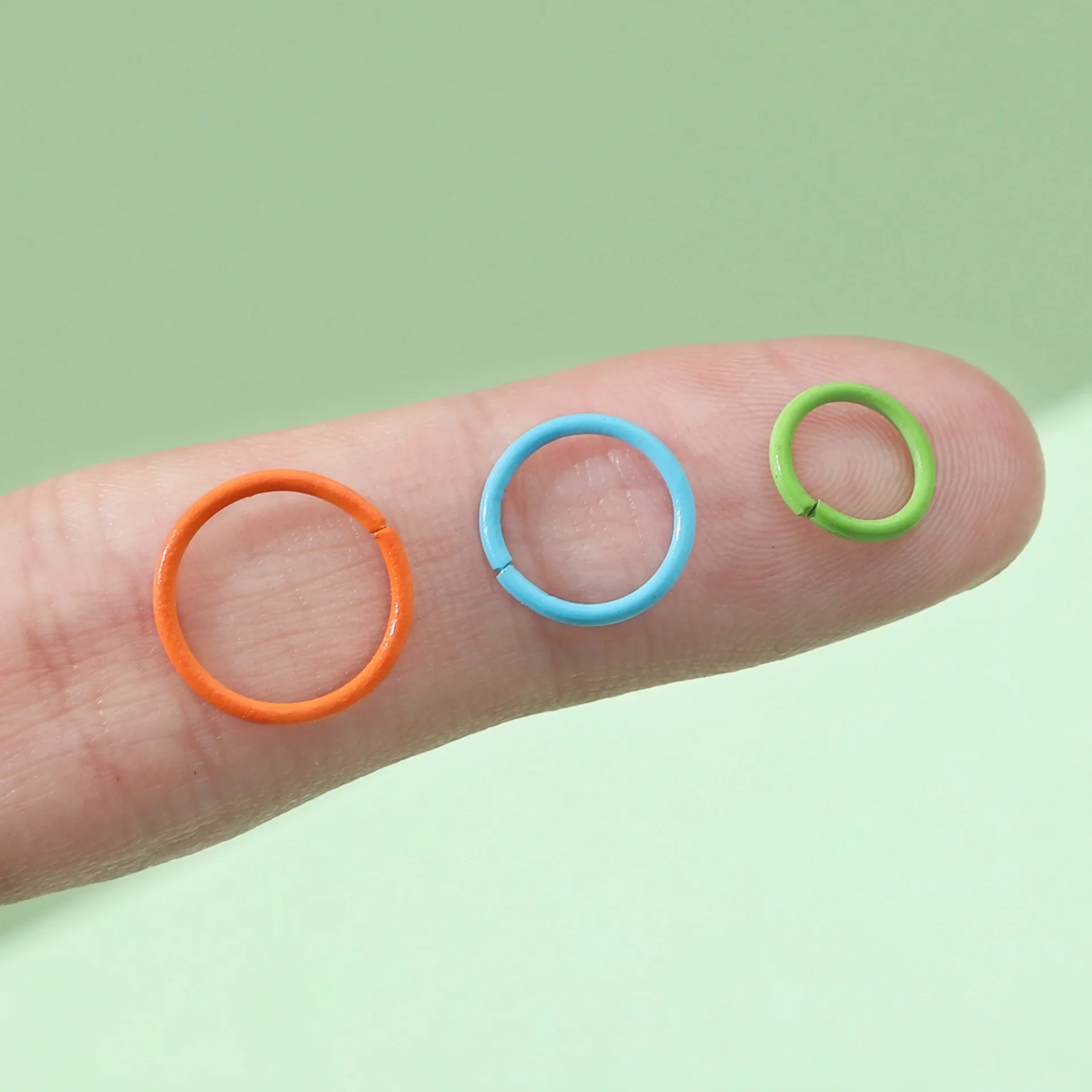 단색 클로즈 링 커넥터, 다채로운 다리미 링, DIY 수제 액세서리, 키체인 보조 재료 펜던트, 8mm, 10mm, 12mm