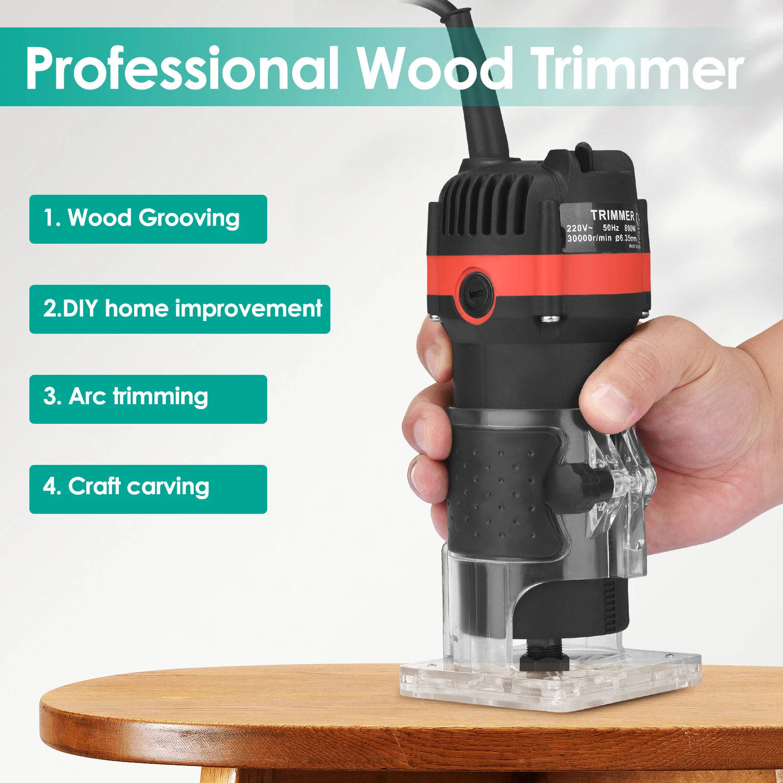 electric-woodworking-trimmer-15-milling-cutter-sets-30000rpm-manual-wood-router-machines-tool-wood-grooving-craft-carving-diy