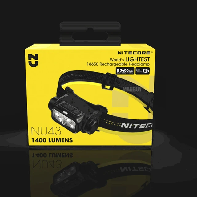 Nitecore-軽量で大容量の充電式電池ヘッドランプ,キャンプやアウトドア