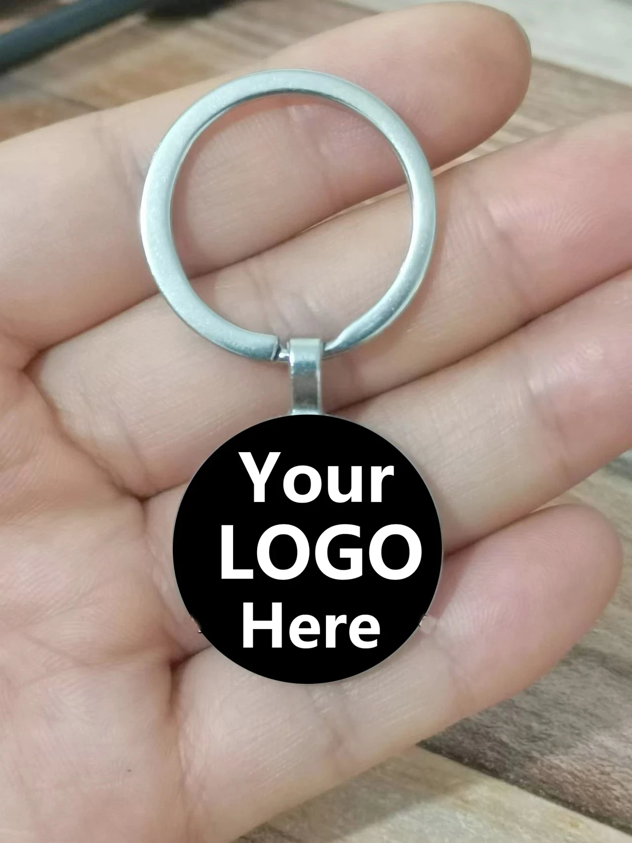 

Personalized Logo Keychain Company Logo Customization Black And White Photo Color Photo Private Customization