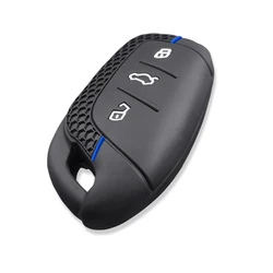 Premium Silicone Car Key Protective Cover - Sleek and Durable Design (Blueline KA)