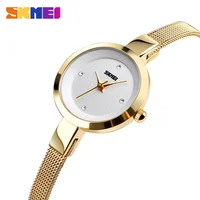 SKMEI 1390 Luxury Elegant Quartz Watch for Women Ultrathin Girl Bracelet Womens Wristwatches Waterproof Clock Montre Femme 1410