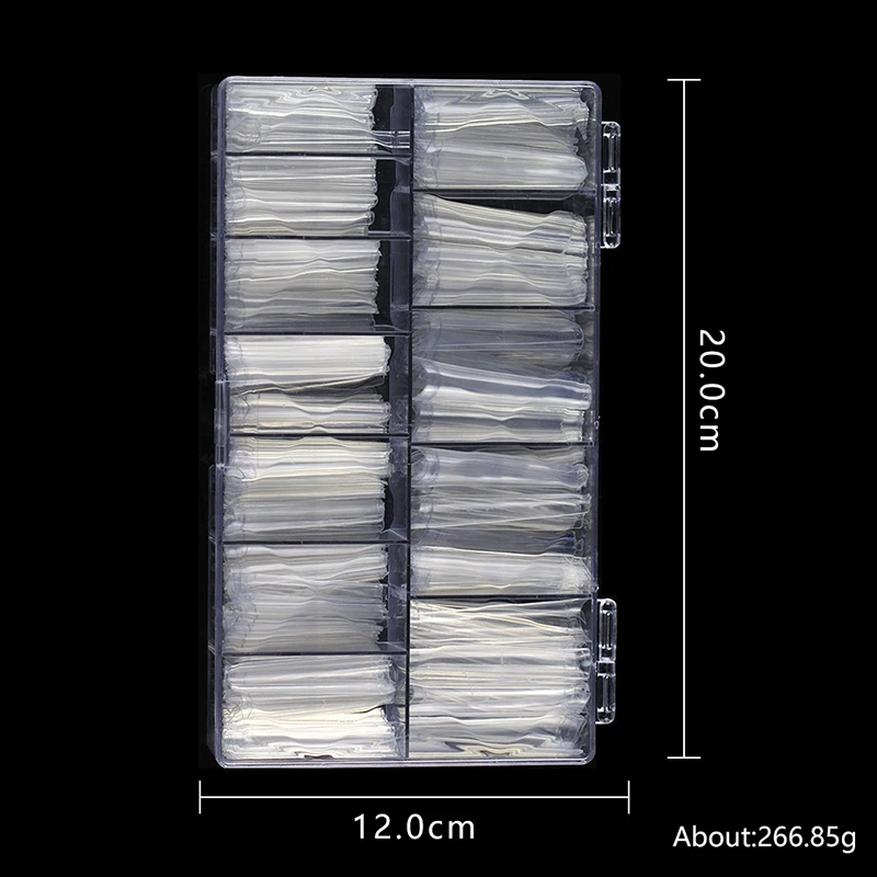 

420pcs/box Artificial Clear Half Cover Nail Tips False Ballet Fake Nails Tip No C Curve 3XL Ballet Capsules Manicure Accessories