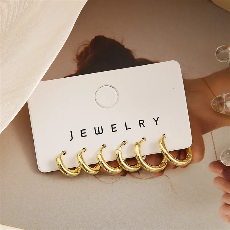 Butterfly Heart  Earring Ear Studs Set For Women Girls Simple Gold Color Circle Pearl Dangle Drop Earring Square Party Jewelry