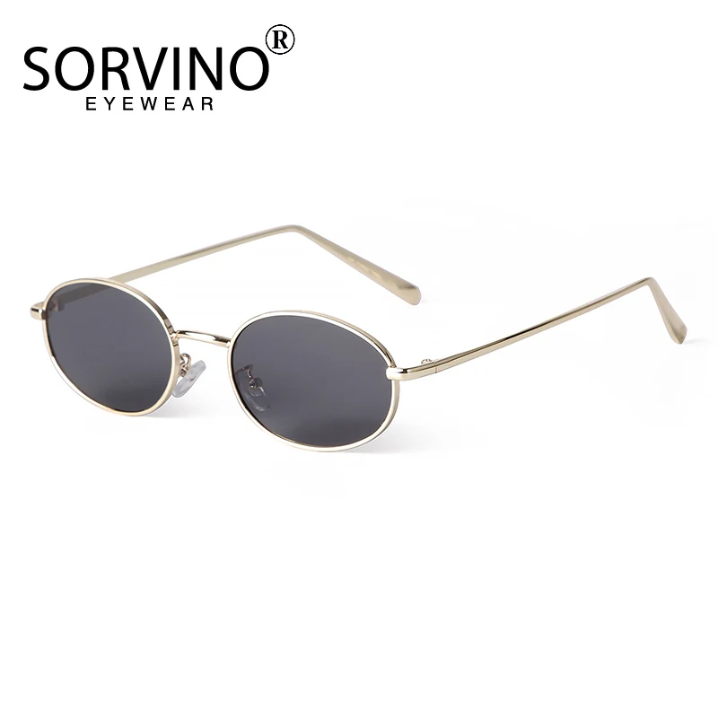 Lunettes De Soleil Vintage Casanova RVC-4 - Noir Multicolore, Forme Ovale, Métal, Fabriqué En Allemagne