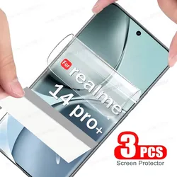 3Pcs Hydrogel Screen Protector Film Set - Premium Protective Shield - Hydrogel Film (Realme 14 Pro Lite)