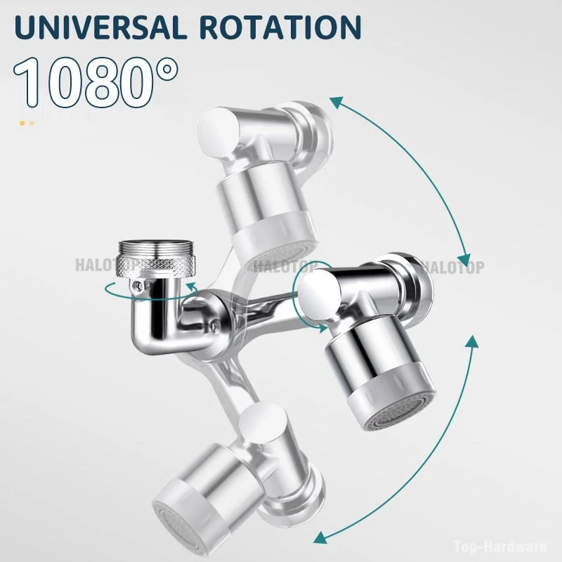 Faucet Extender 1080 Degree Rotatable Extension Faucet Sprayer Head Universal Bathroom Tap Extend Adapter Aerator 2 Modes
