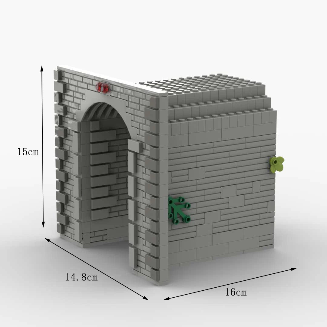 

MOC Model Urban Rail Train The Cave Tunnel Building Blocks Infrastructure Bricks Parts Construction Traffic Toys for Children