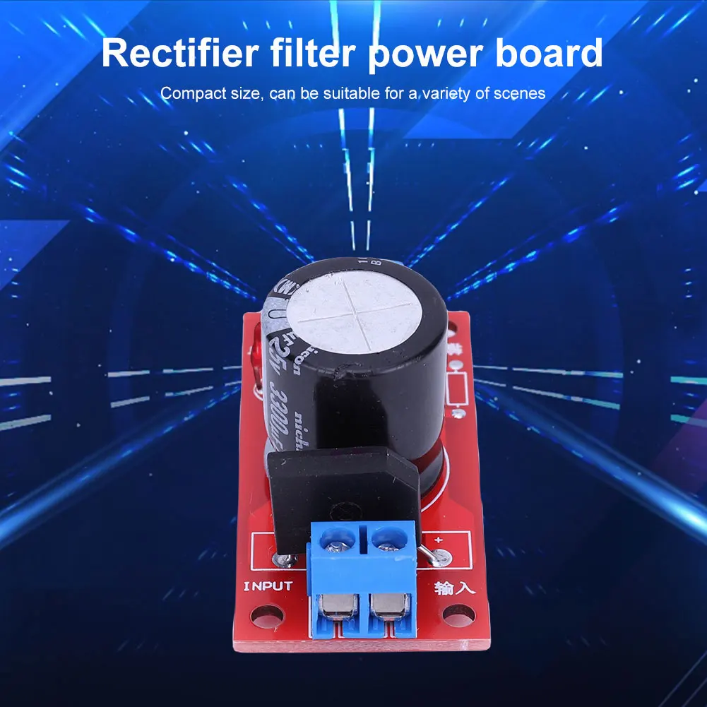 AC to DC Rectifier Filter Power Supply Board with LED Indicator