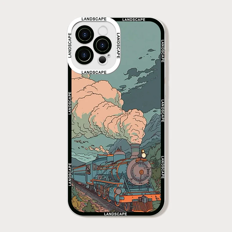 Japanese Anime Landscape Artistic Scenery Clear Phone Case