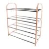 Metal shoe rack 4-Tier Assembled Shoe Stand Trapezoidal Home Shoes Organizer Holder Shoe Shelf for Living Room ﻿ 5