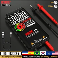 BSIDE Profesional Digital Multimeter Smart 9999 EMF Multitester DC AC Voltage Capacitor Ohm Diode Live Electric Tester USB charg 1