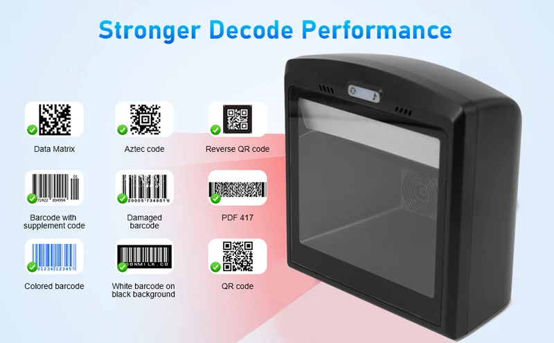 Bar Code Reader automático para POS, PC, Windows, omnidirecional