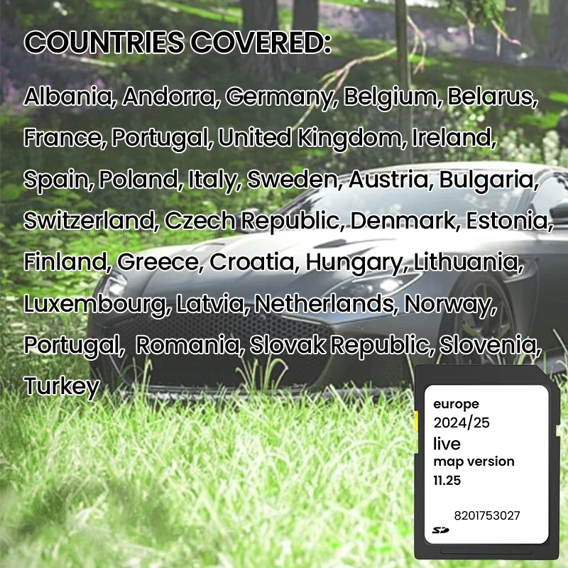GPS Map Navigation SD Cards UPDATED VERSION v11.25 FOR RENAULT CARMINAT LIVE NAVIGATION Megane Clio Laguna