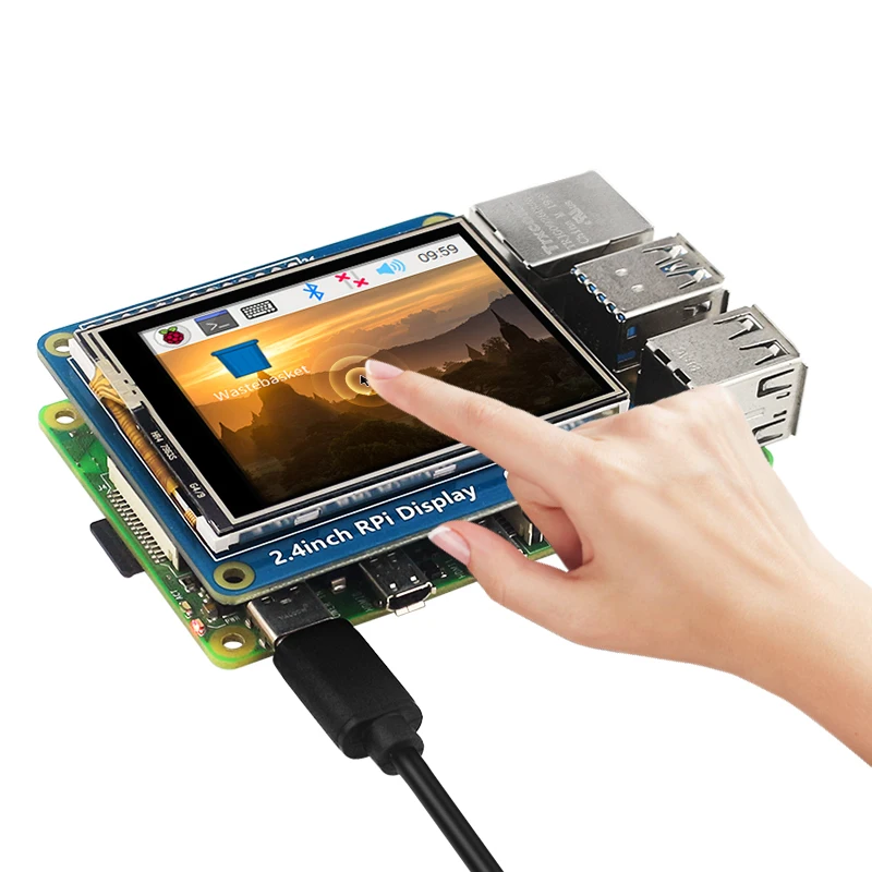 SHCHV 2.4��ġ ��ġ��ũ�� ����� ���� ���� 2 W 320x240 SPI �������̽� TFT ���÷��� (Pi 5 4B 3B+ 3B 3A+ ȣȯ)