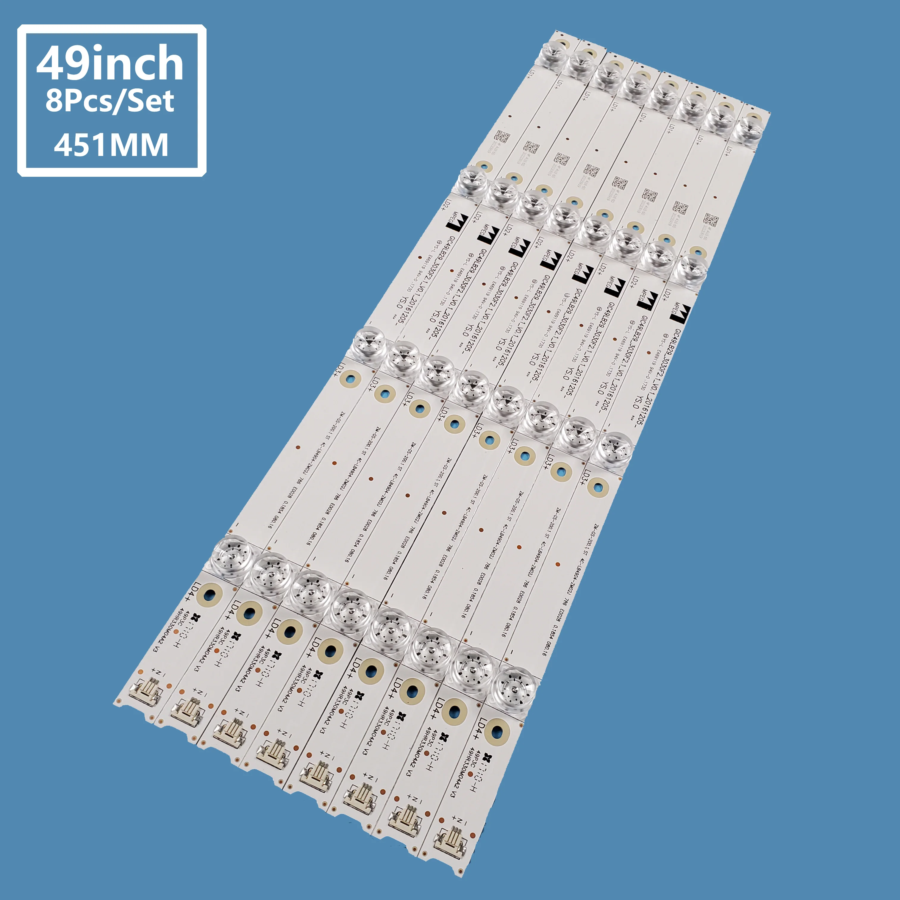 

Новинка, ЖК-телевизор, Светодиодная лента с подсветкой, GIC49LB29 _ 3030F2.1-V0.1 20161205 49HR330M04A для 49P3F 49A950C 49A59