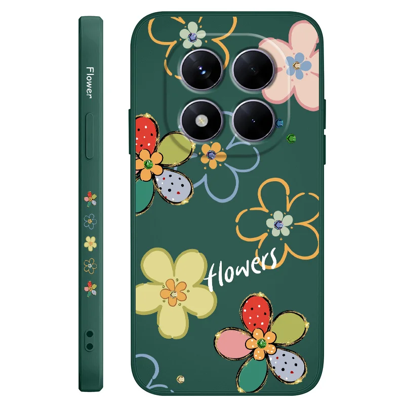 Luxury Diamond Flower Silicone Phone Case Cover
