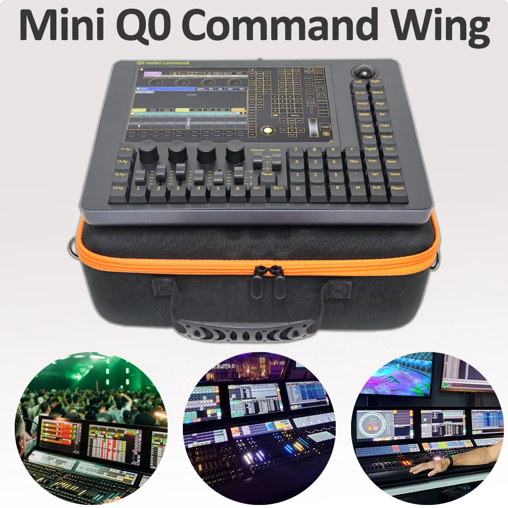 Mini Q0 Command Wing Fader Wing Professional Lighting Controller Stage Lights Console MA Moving Head DMX Party 2048 Parameters