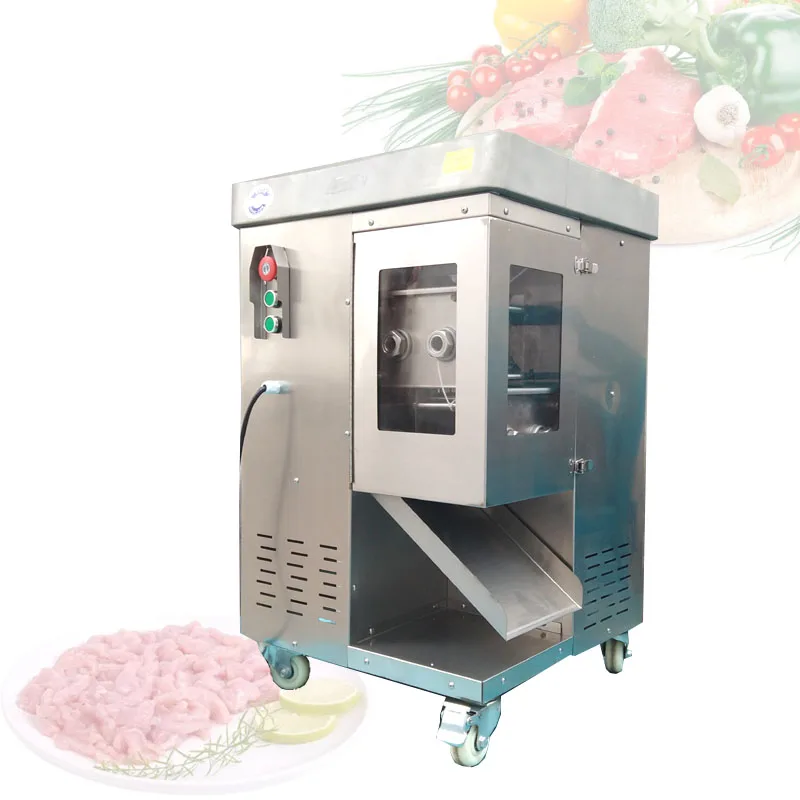 

3-20mm Thickness Fresh Meat Cutting Strip Slicing Dicing Machine Fresh Chicken Chop Breast Shredding Machine