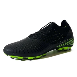 Men's High - Top Non - Slip Soccer Cleats - Premium Football Boots for Indoor and Outdoor Play (Black)