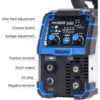 135 Amp MIG Welder, 3 in 1 Multiprocess Welder 110V Flux Core Welder Flux MIG/Lift TIG/Stick Welding Machine Synergic Control 4