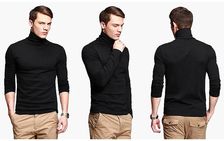PlatiNum Men's Turtleneck Tee - Back View