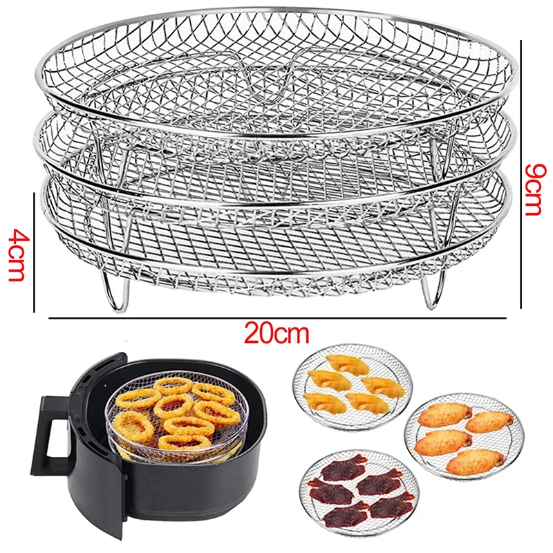 Versatile Air Fryer Baking Rack - Metal Grill Racks