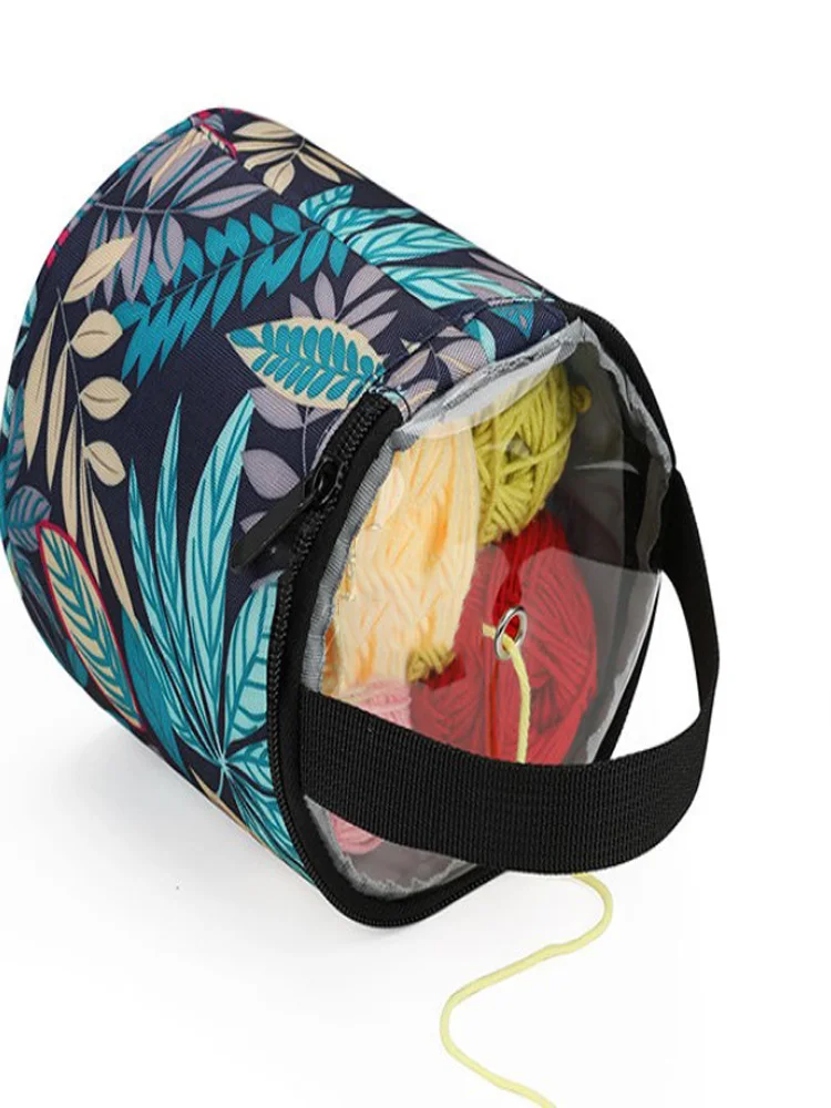 Yarn Storage Bag 1pc Yarn Storage Tote Short Perforated Bucket Round Crochet Knitting DIY Accessory