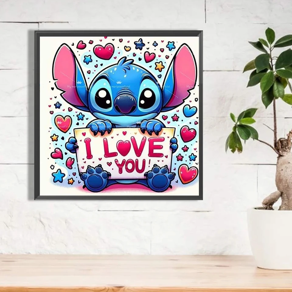 5D DIY Disney Diamond Painting Kit Stitch Cross Embroidery Love Handmade Diamond Mosaic Art Gift