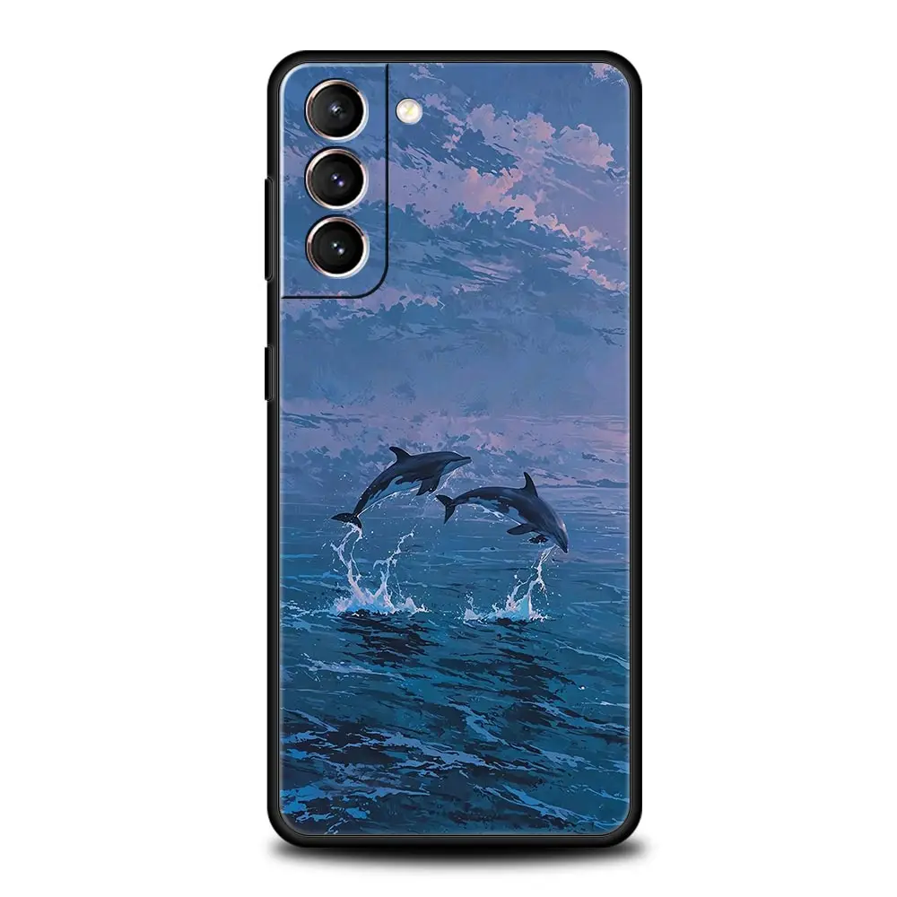 Ocean Dolphin Soft TPU Phone Case Cover