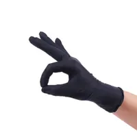 20pcs Multifunctional Disposable PVC Black Nitrile Gloves, Perfect For Car Repair, Food Prep, Hair Dyeing & More 6