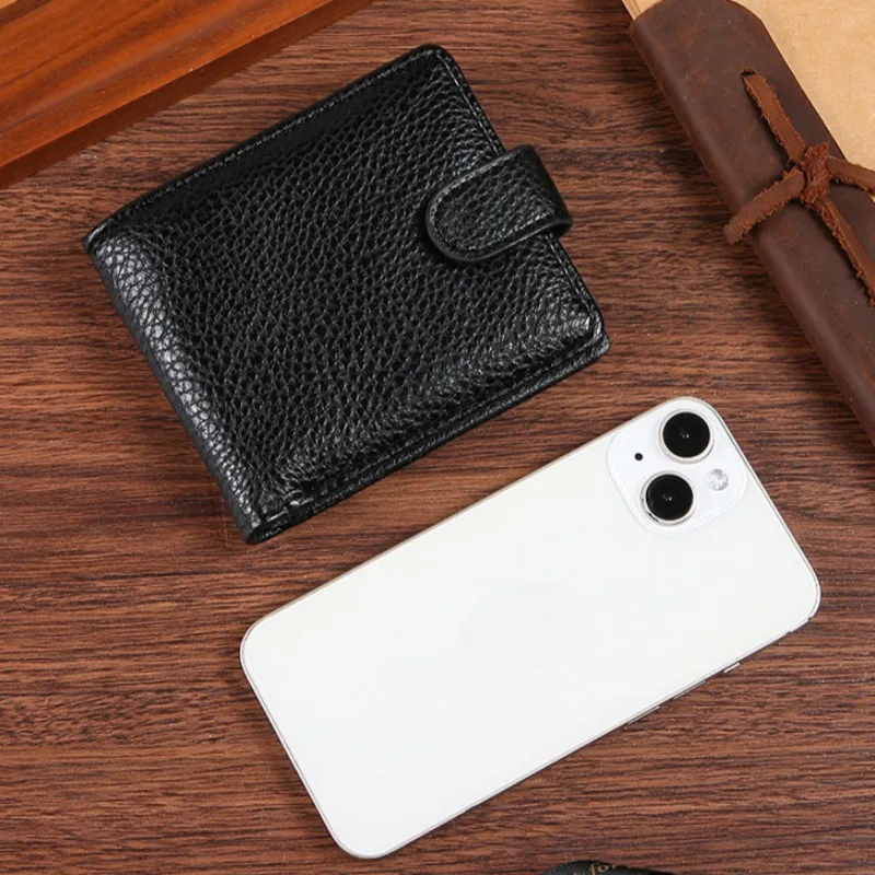 PU Leather Mens Wallet Premium Product Wallets for Man Short Black Walet Portefeuille Homme Short Purses 5