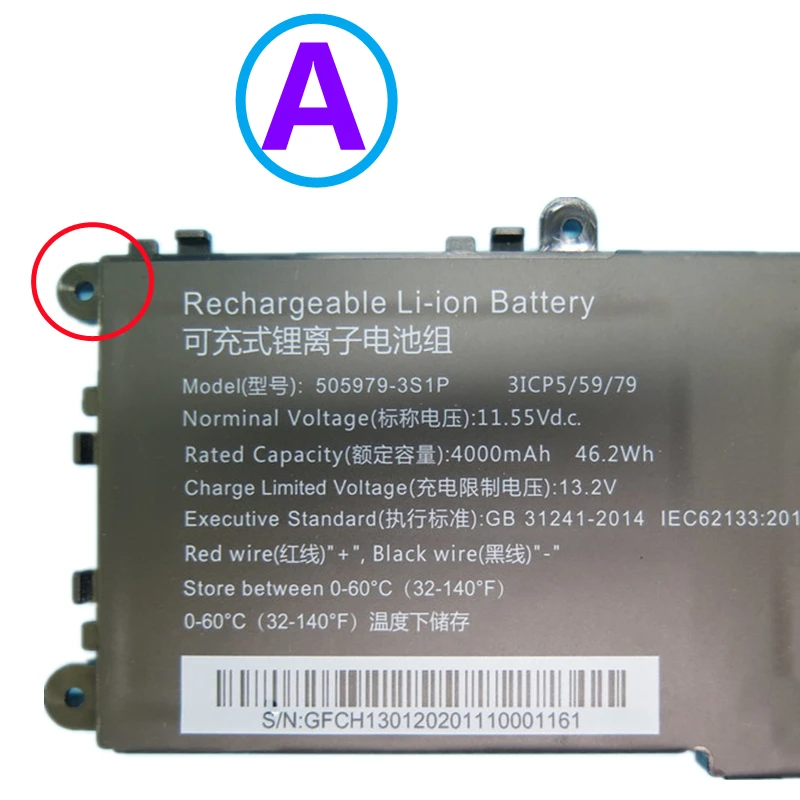 Original 5059793s1p1 628467-3s1p-3 3icp5 59 79 3icp7 85 67 Bateria do Portátil 11.55v para Chuwi Corebook x Pro 14 Cwi528 Cwi529 - Imagem 2